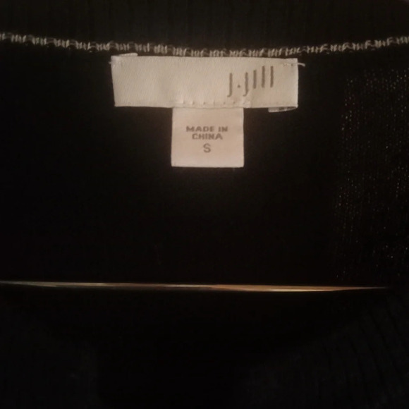 J. Jill Black Long Line 3 Button Cardigan Front Pockets Wool Blend Size Small - Picture 6 of 7